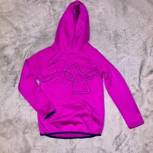 Purple youth medium under armour hoodie